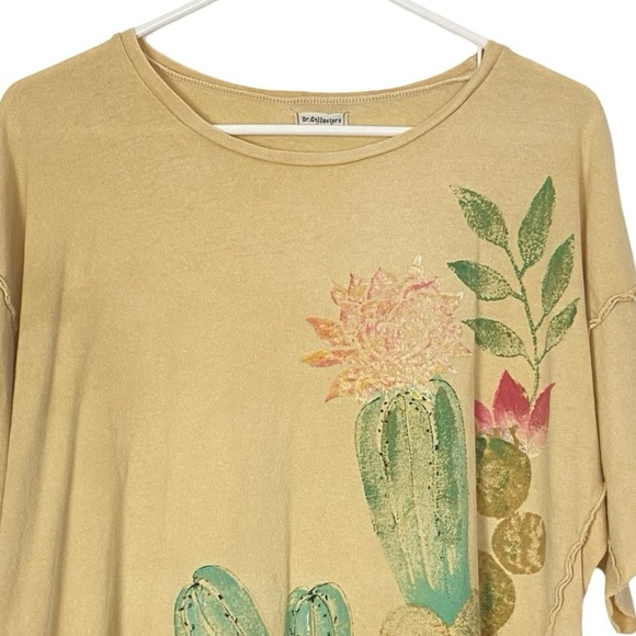 Dr. Collectors Cactus Tee Shirt Womens Size Medium Model T Joshua Tree Floral - Picture 3 of 13